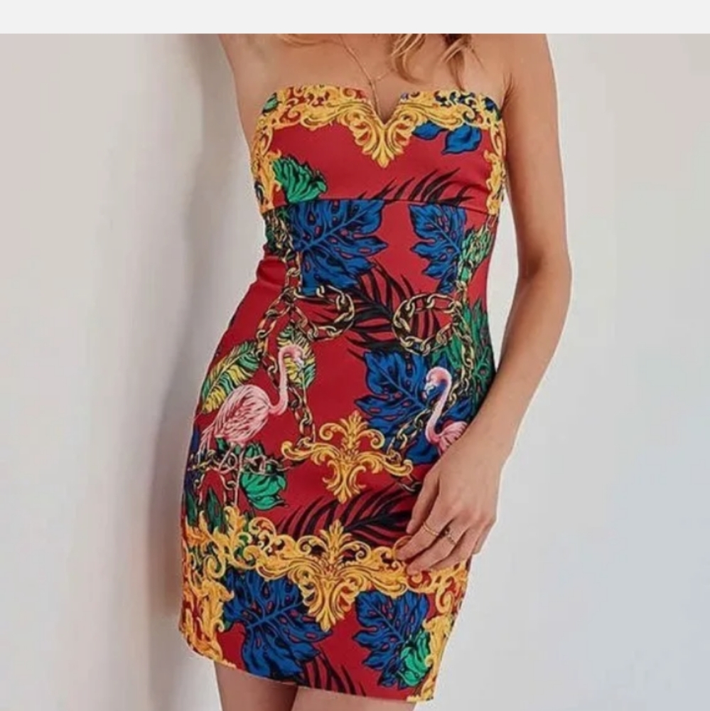 Thai Pomme Chan Design strapless Mini Dress S